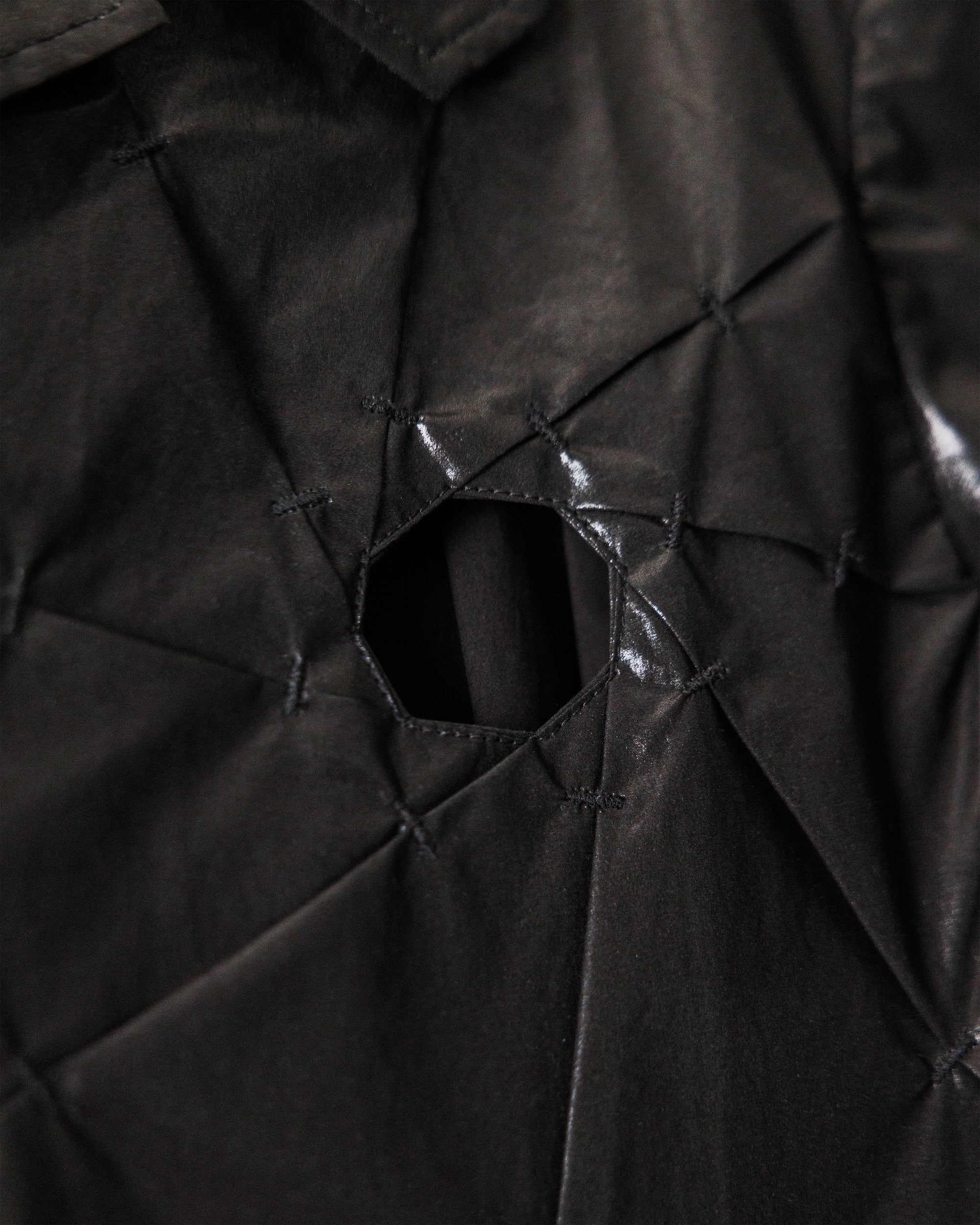 Black Bullet Hole Lacquered Shirt