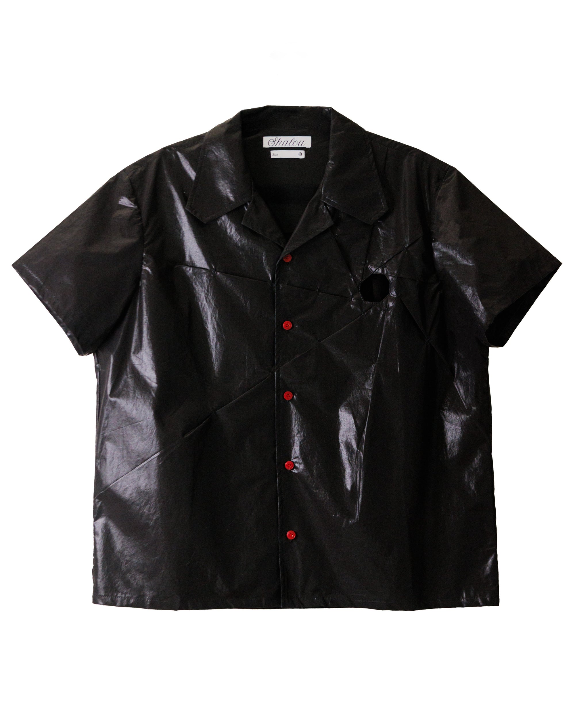 Black Bullet Hole Lacquered Shirt