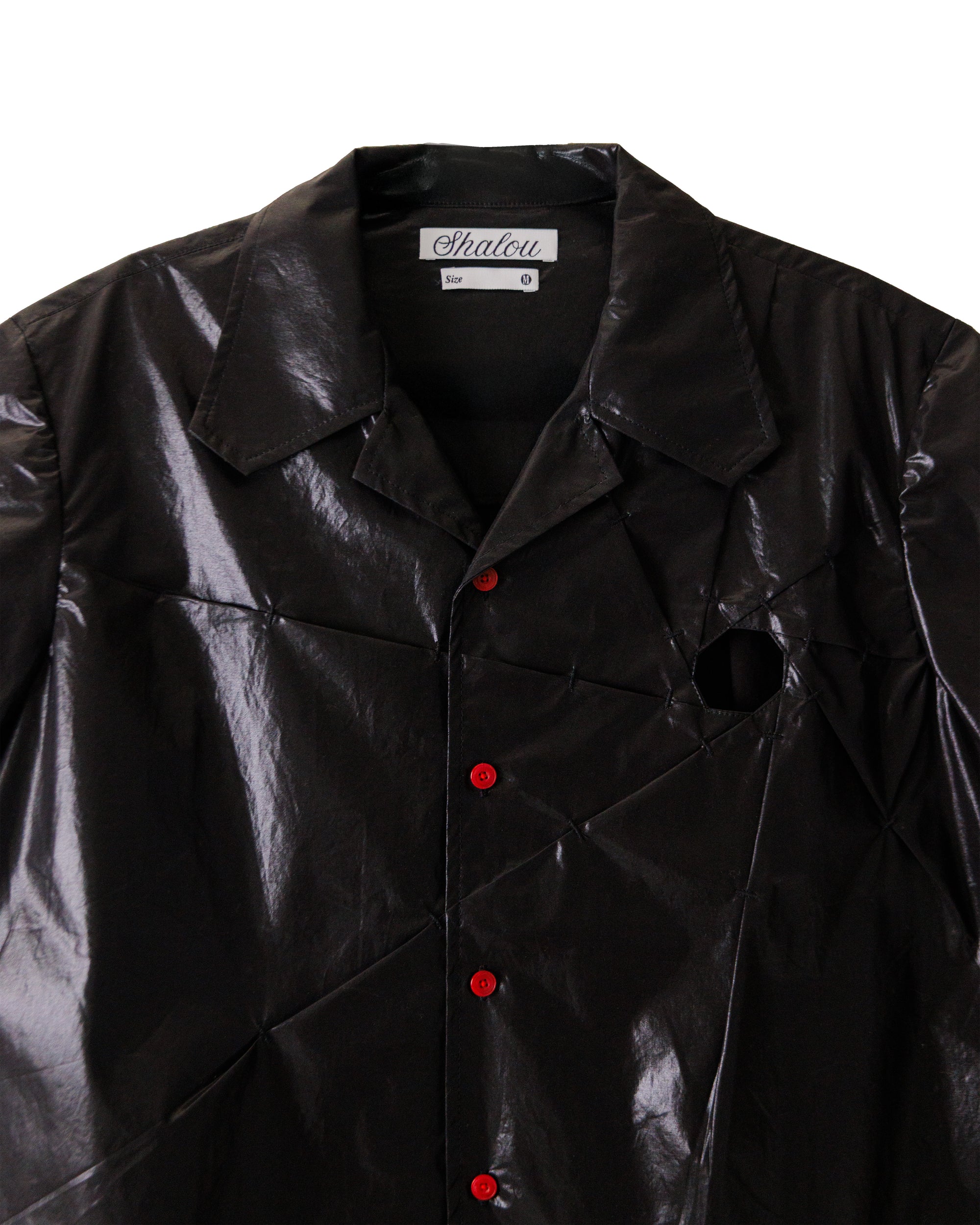 Black Bullet Hole Lacquered Shirt