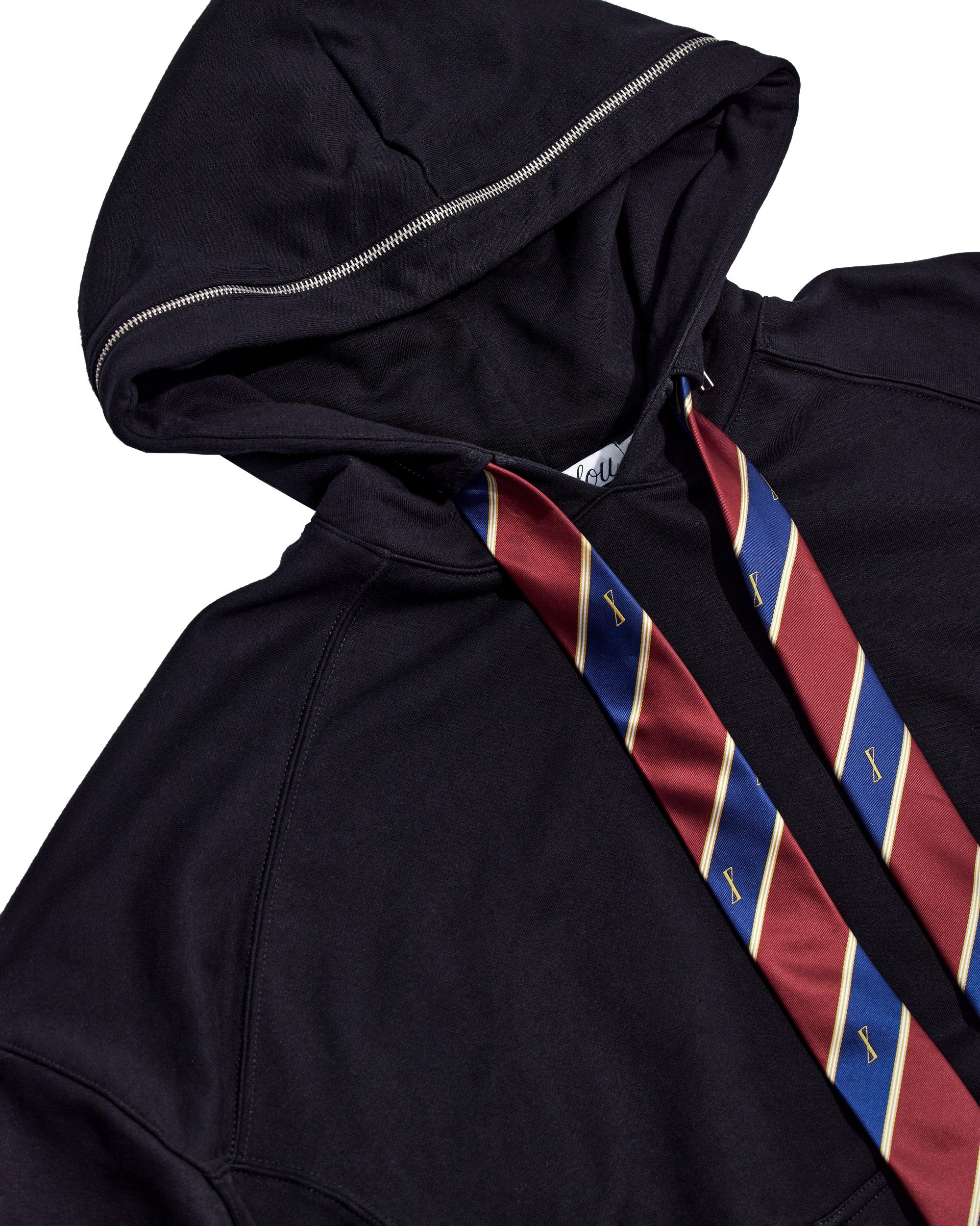 Black College tie hoodie (Comes with tie)