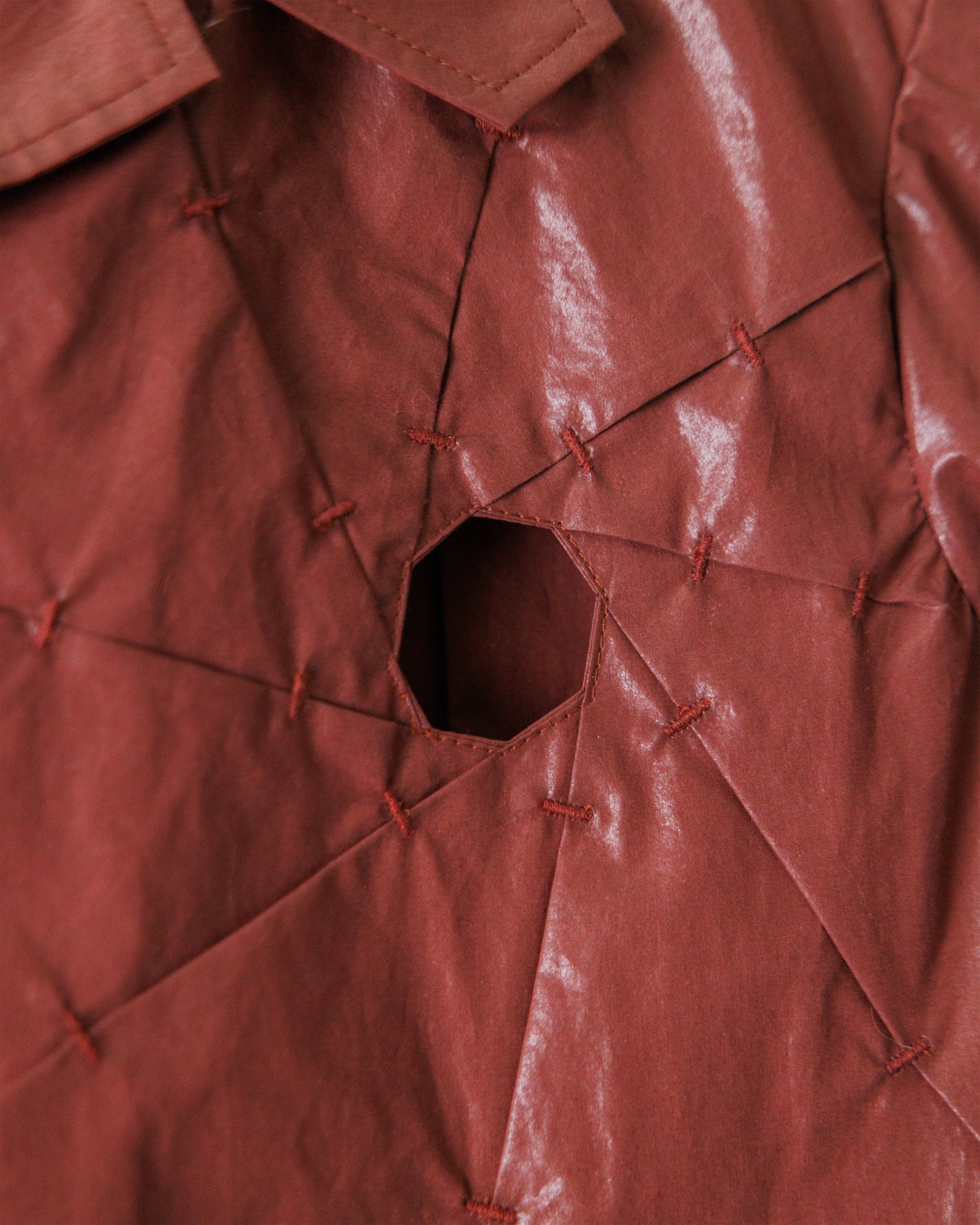 Red Bullet Hole Lacquered Shirt