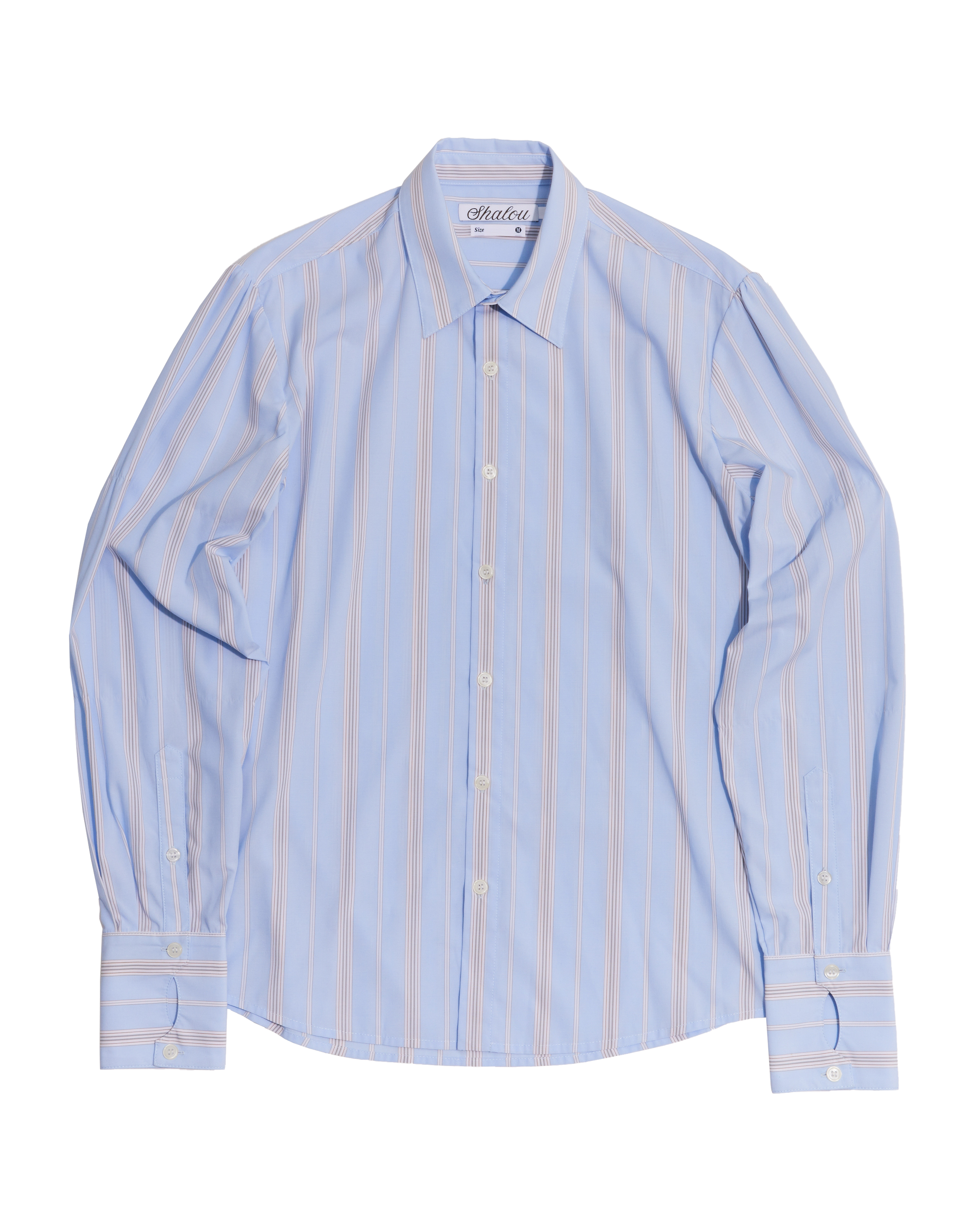 Blue striped shalou shirt