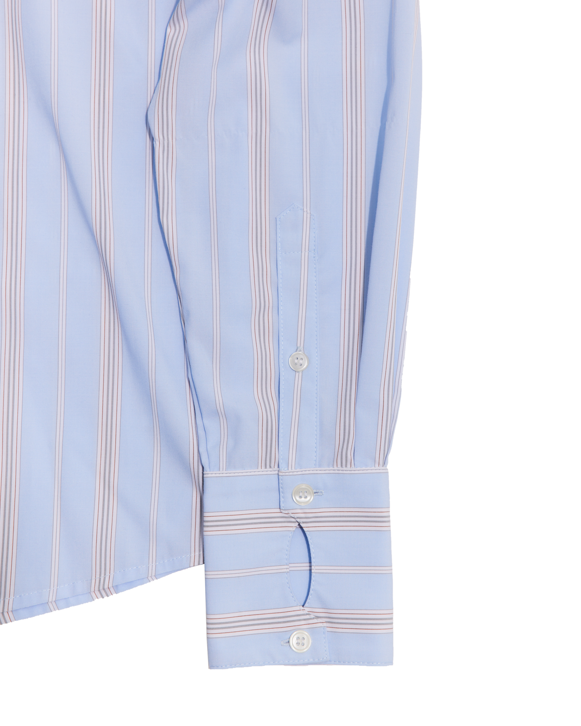 Blue striped shalou shirt