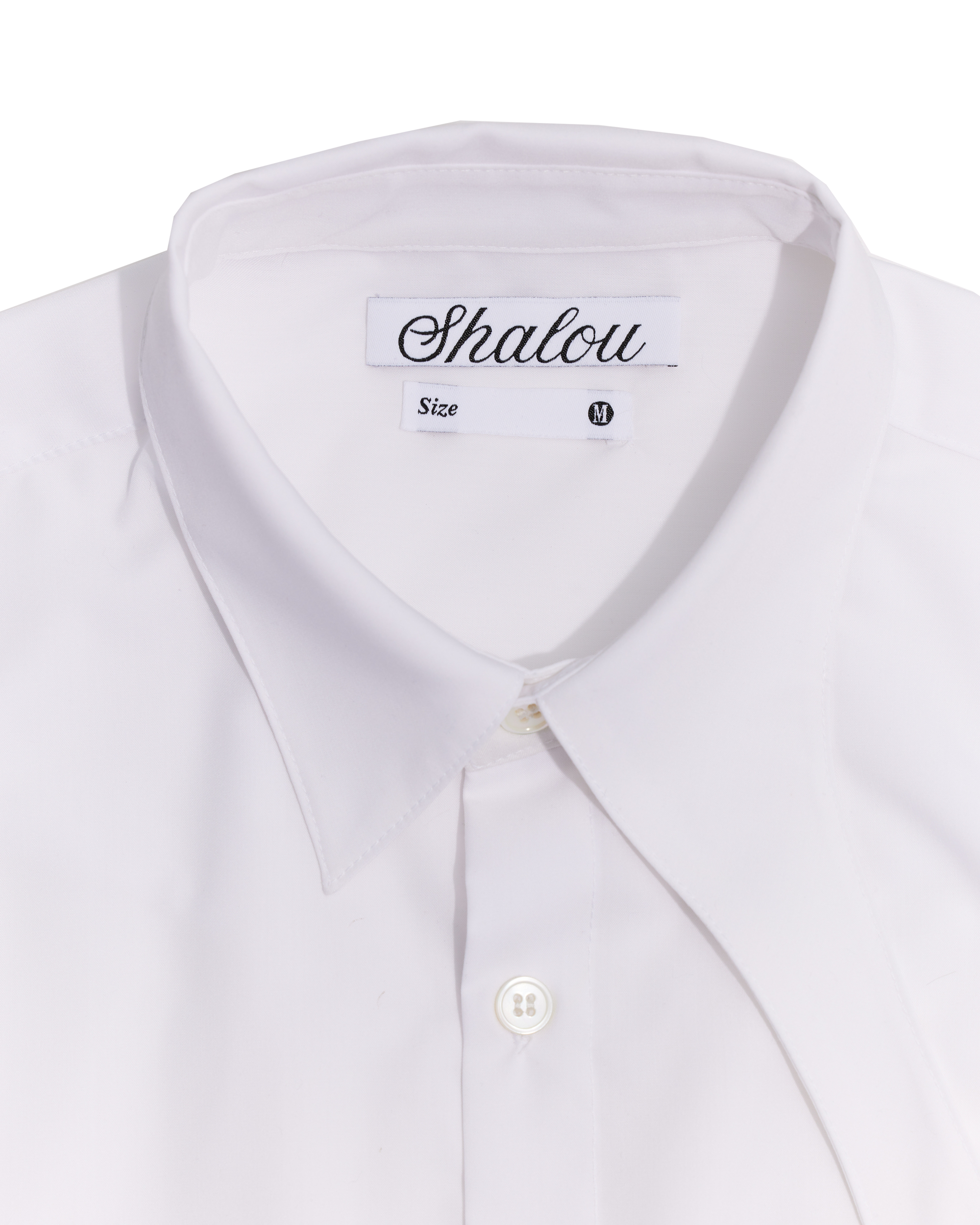 White long collar shalou shirt