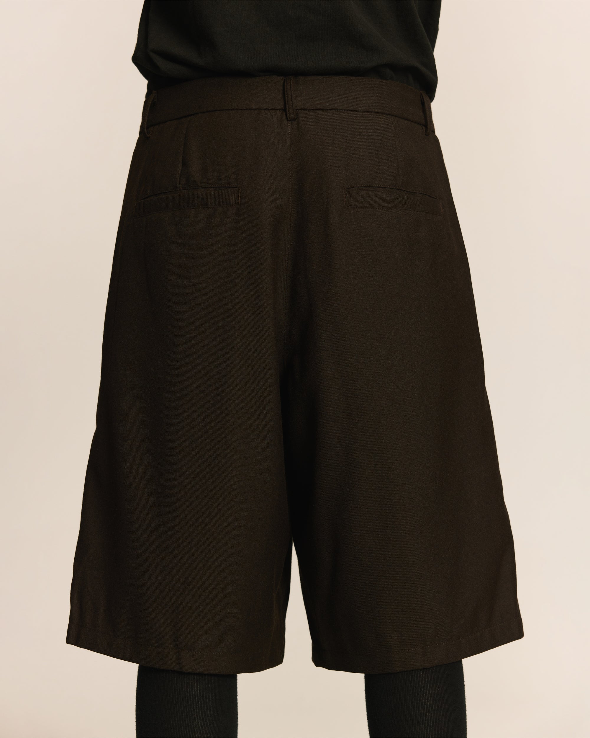 Brown Pleated Skirt Pants