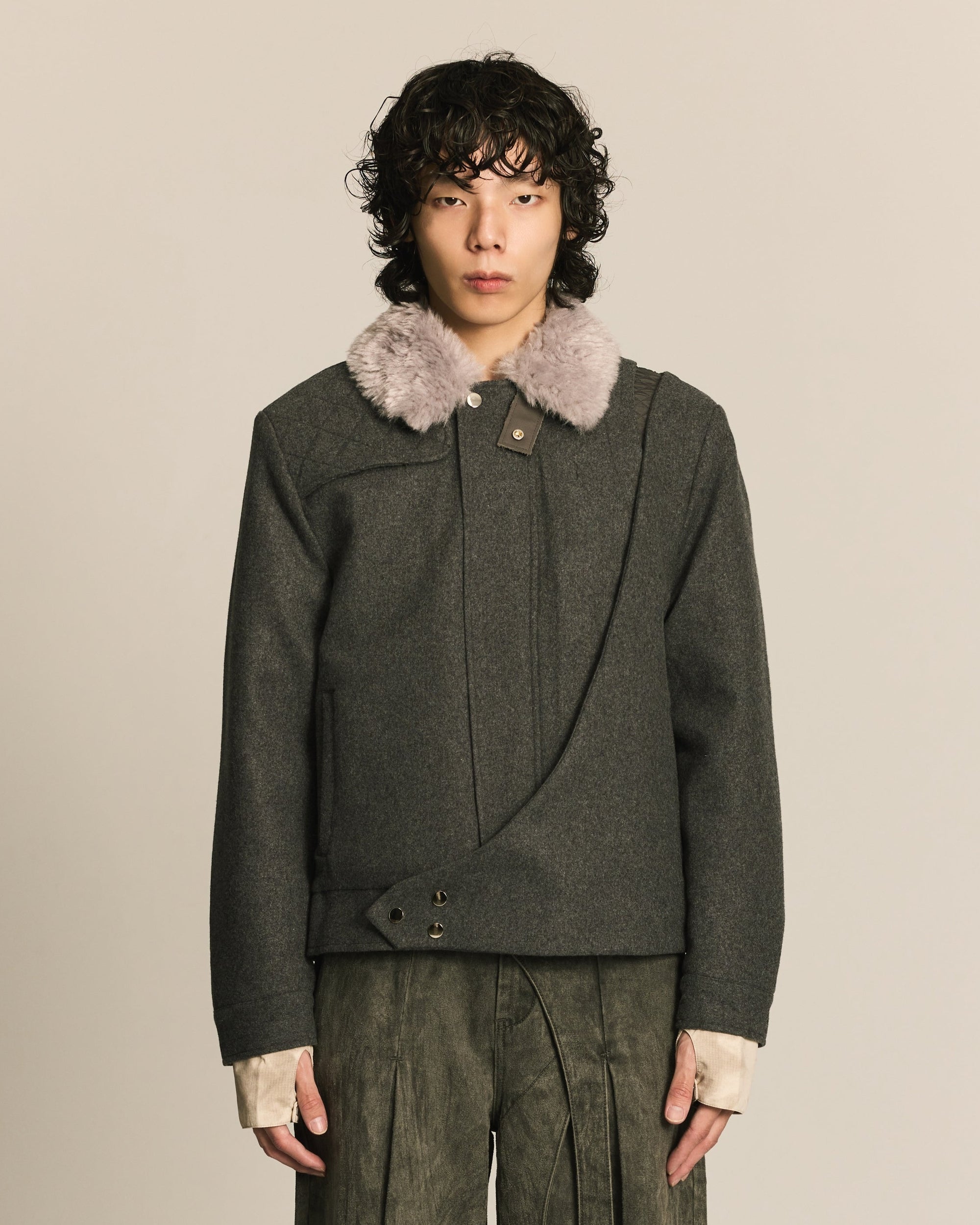 GRAY SPIRAL HUNTER JACKET