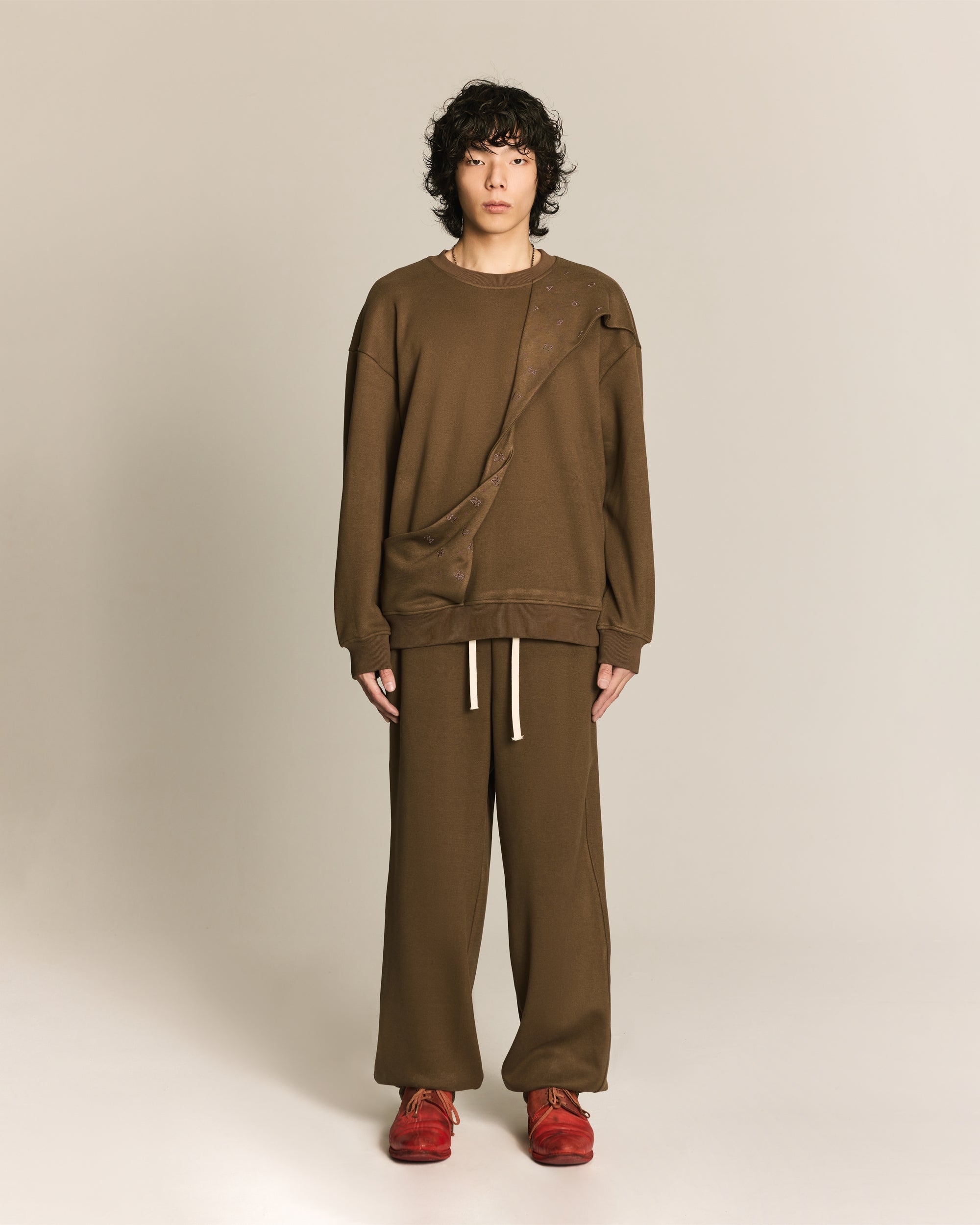 Khaki Feather Arrow Knit Pants
