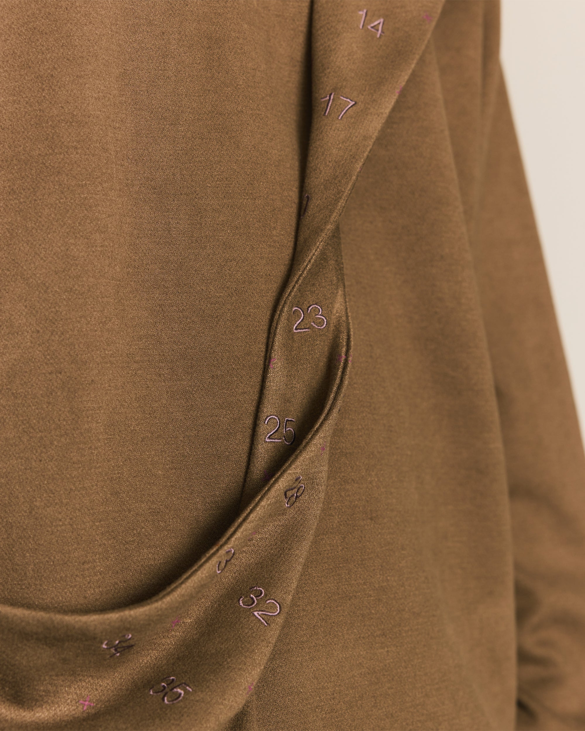 Khaki Table Mark Embroidery Sweatshirt