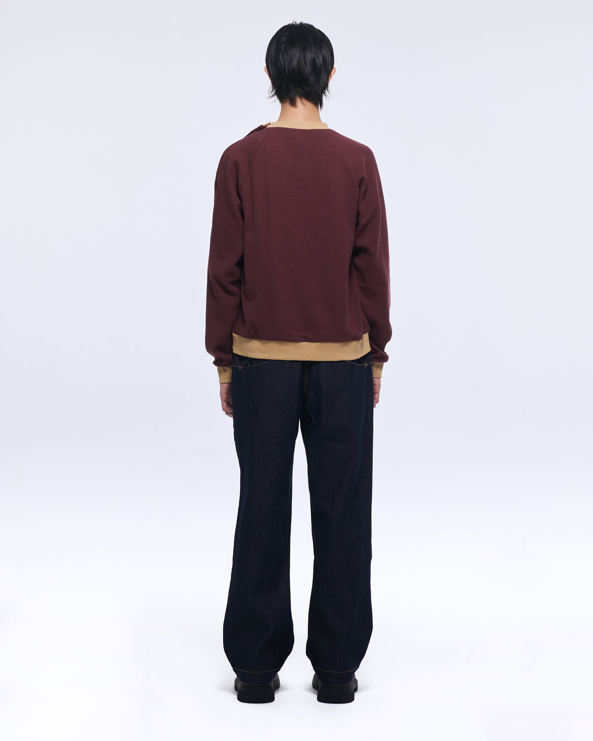 Purple Shoulder Opening Sweatshirt
